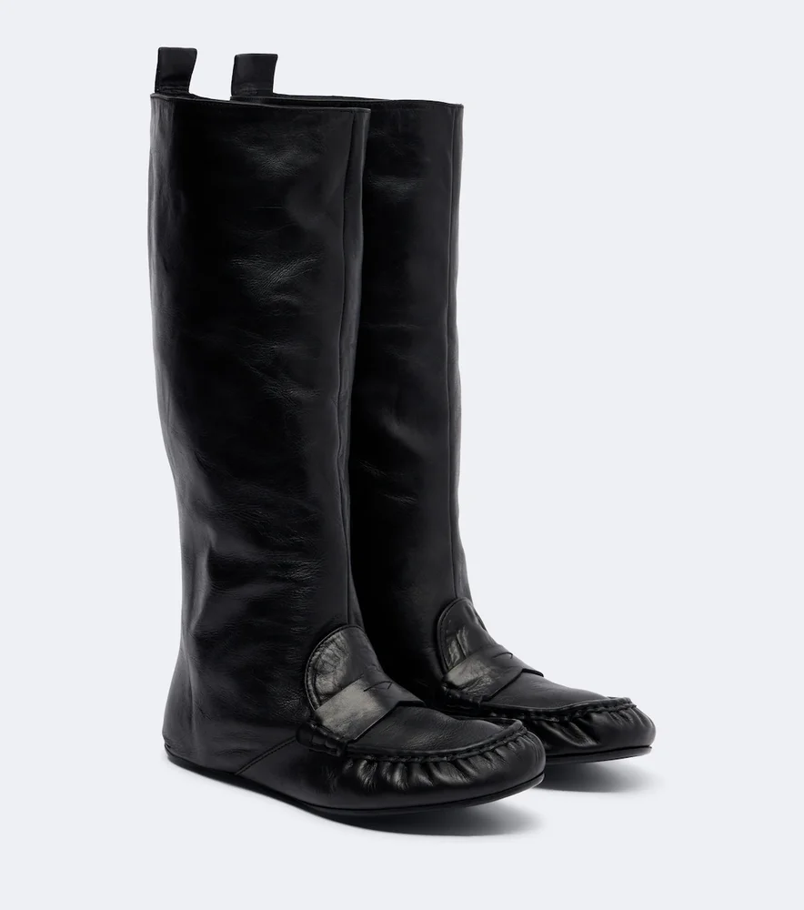 Bojan leather knee-high boots