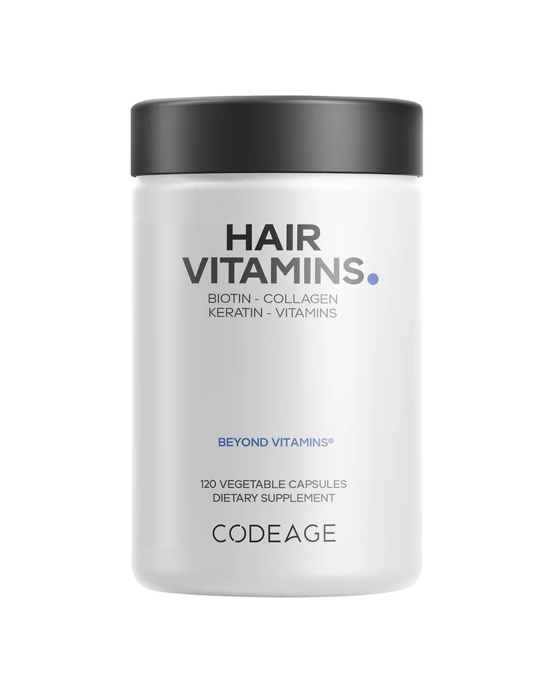 Hair Vitamins, Biotin 10mg, Keratin, Collagen Capsules, Zinc, Probiotics, Omega-3, Enzymes