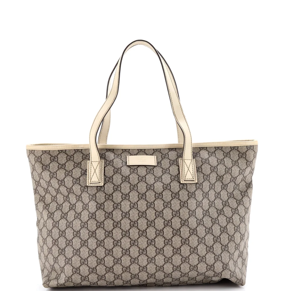 gucci Plus Tote GG Coated Canvas with Leather Medium