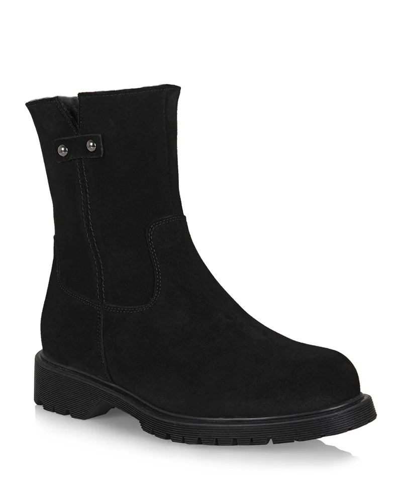 Hogan Suede Shearling Lined Boots