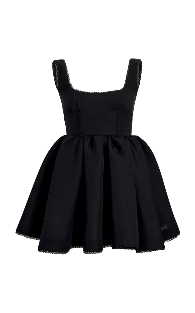 Mitzy Scoop-Neck Silk-Cotton Mini Dress