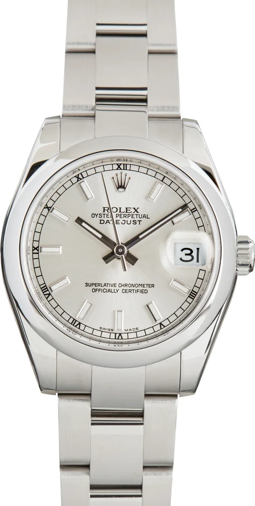 Pre-Owned Rolex Datejust 31 178240 Silver Dial Stainless Steel