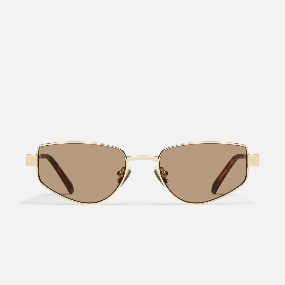 Hit Single Sunglasses, Gold / Tan