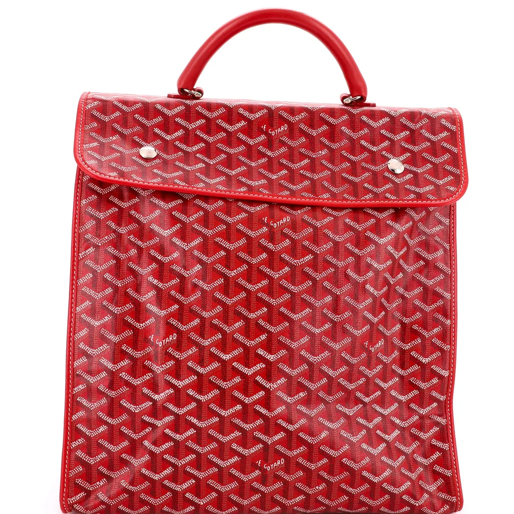 Pre-Owned Saint Leger Briefcase Backpack Red