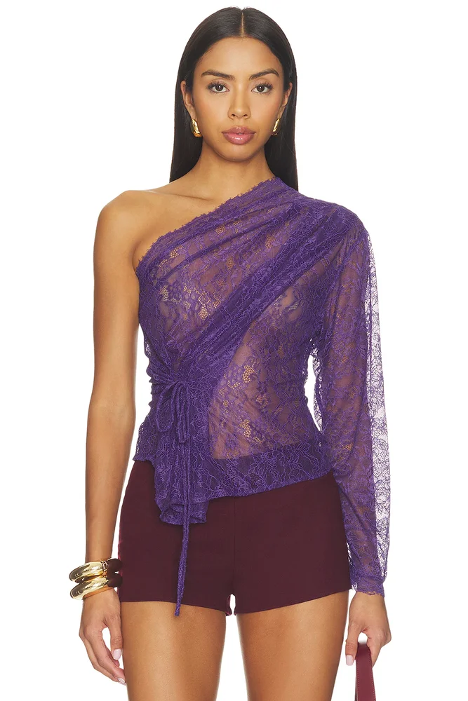 Cora One Shoulder Lace Top