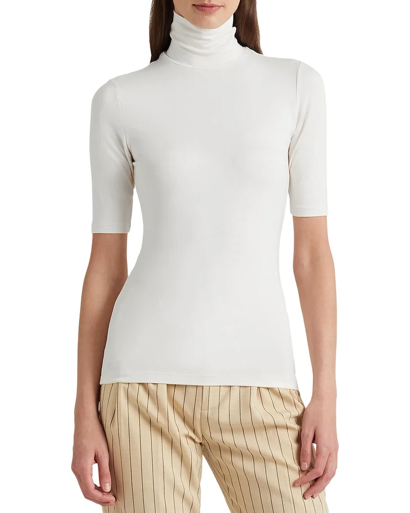 Elbow-Sleeve Turtleneck