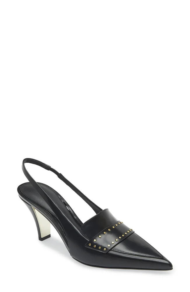 Paris Stud Slingback Pointed Toe Pump