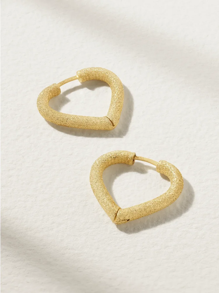 Cuore 18-karat gold hoop earrings