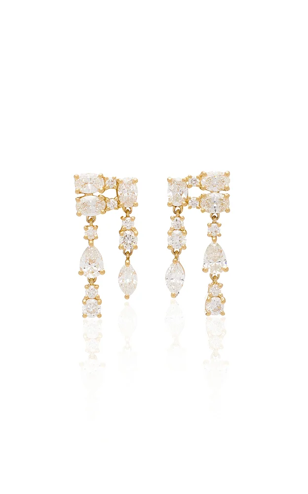 Maya 18K Yellow Gold Diamond Earrings