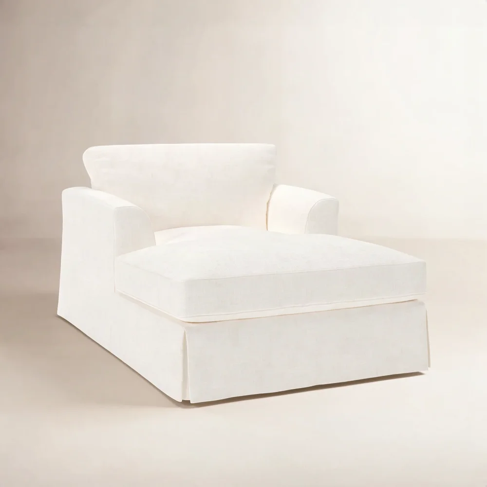 Lucia Slipcovered Chaise Lounge