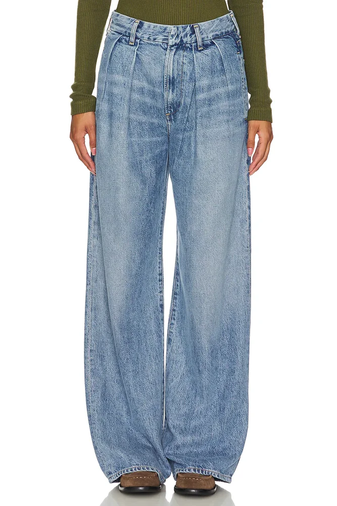 Petra Pleated Wide Leg Jeans