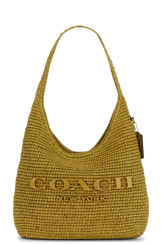 Refined Weave Straw Brooklyn 28 Shoulder Bag