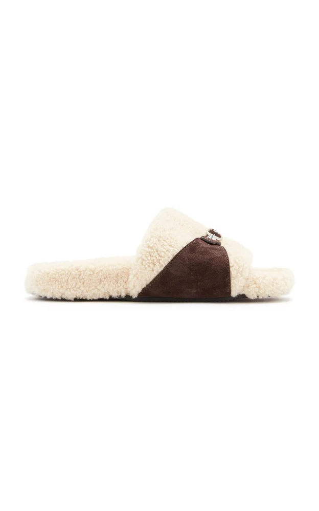 Faux Fur Suede Slides