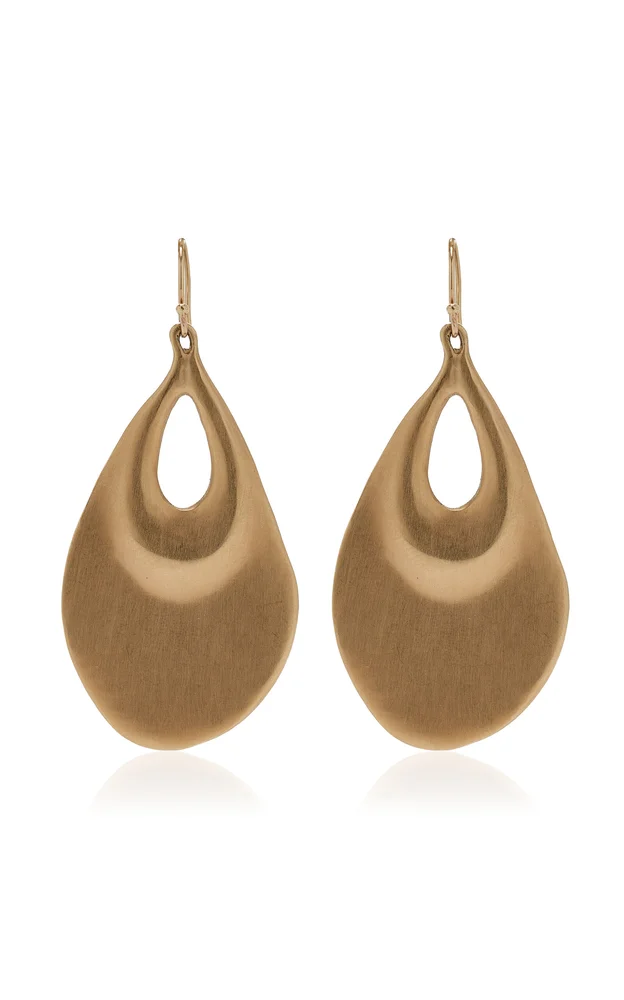 10k Yellow Gold Peacock Eye Earring