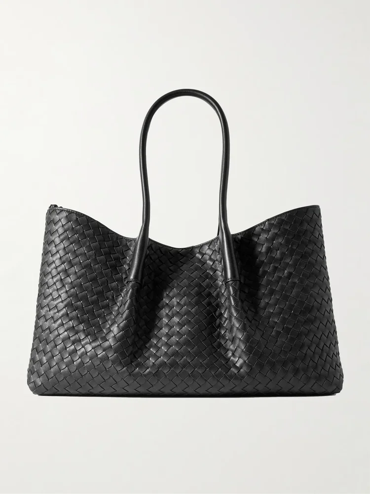 Pinacoteca medium reversible Intrecciato leather tote