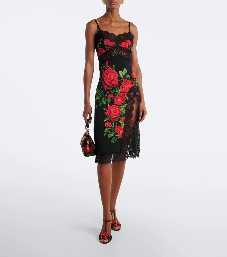 Charmeuse silk and cotton-blend slip dress