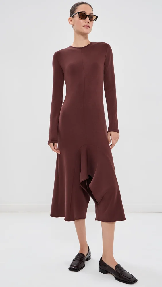 Feather Weight Neoprene Drape Dress