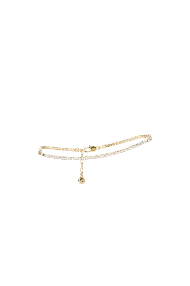 Single Crystal Band Anklet