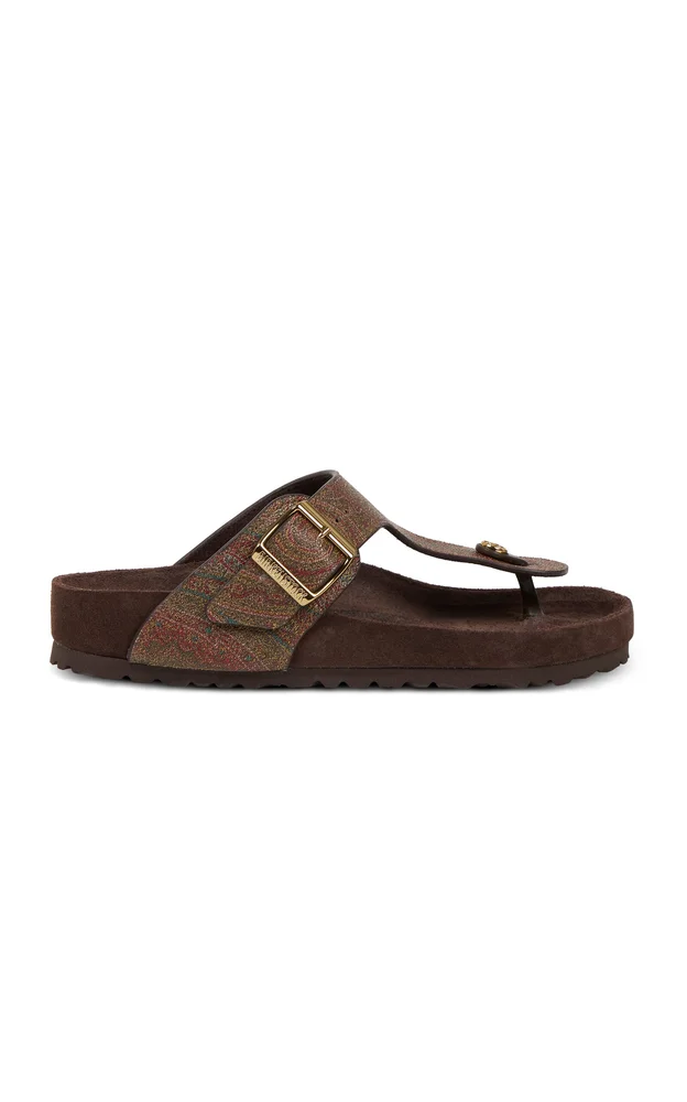 x Etro Gizeh Printed Canvas Sandals