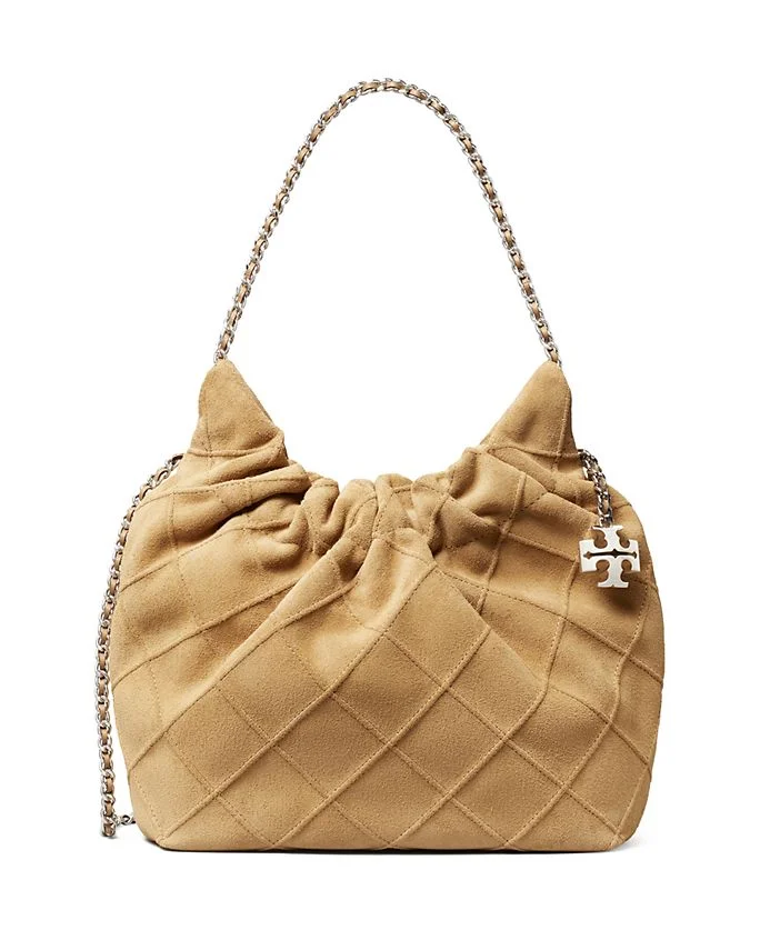 Fleming Mini Quilted Suede Crossbody Bag