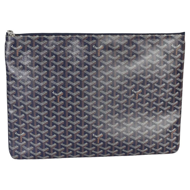 Senat Pouch GM, Navy Goyardine Canvas