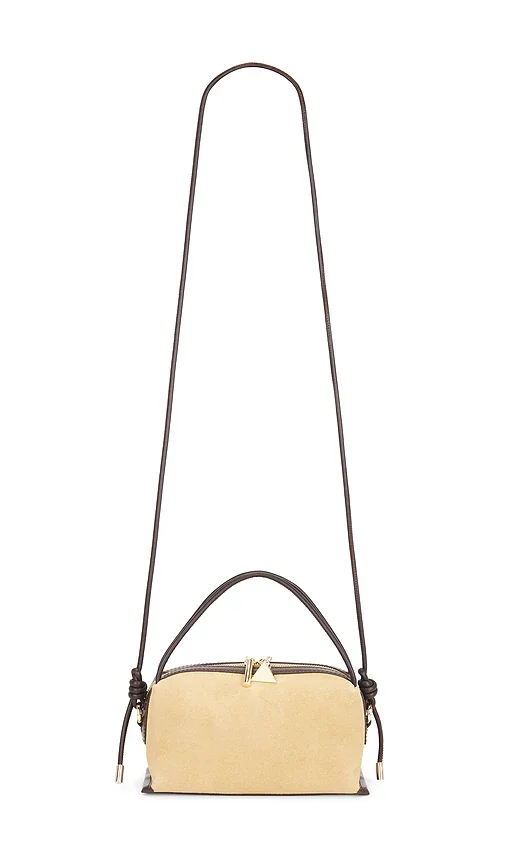 Suede Cafe Mini Bag in Gold