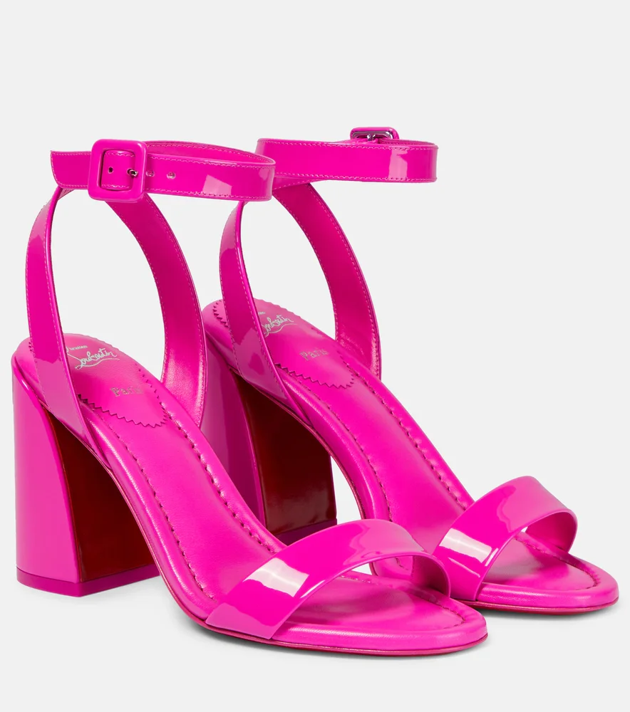 Miss Sabina 85 Patent Leather Sandals (Pink)