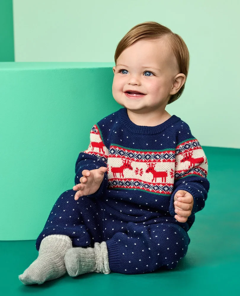 Baby Holiday Sweater Romper