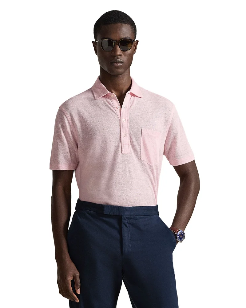 Standard Fit Linen Piqué Polo Shirt
