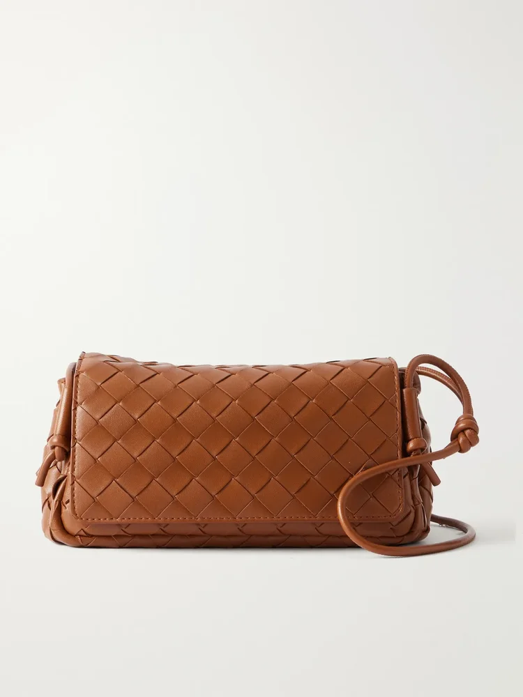 Notturno Intrecciato leather shoulder bag