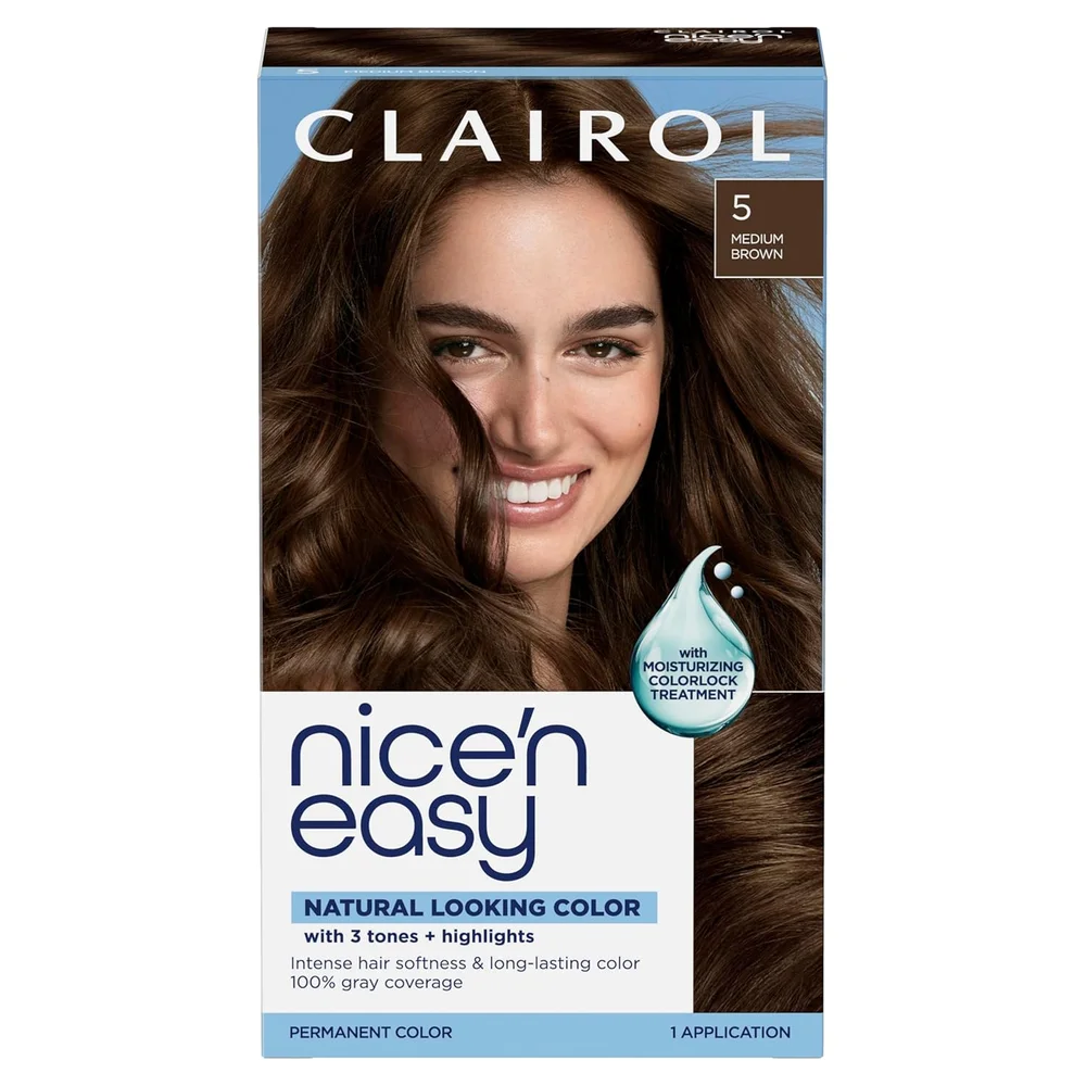 Nice'n Easy Permanent Hair Color, 5 Medium Brown