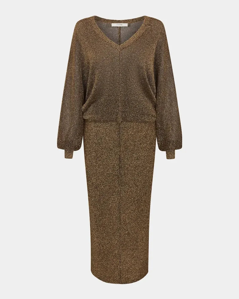 The Lurex Dolman Metallic Midi Dress