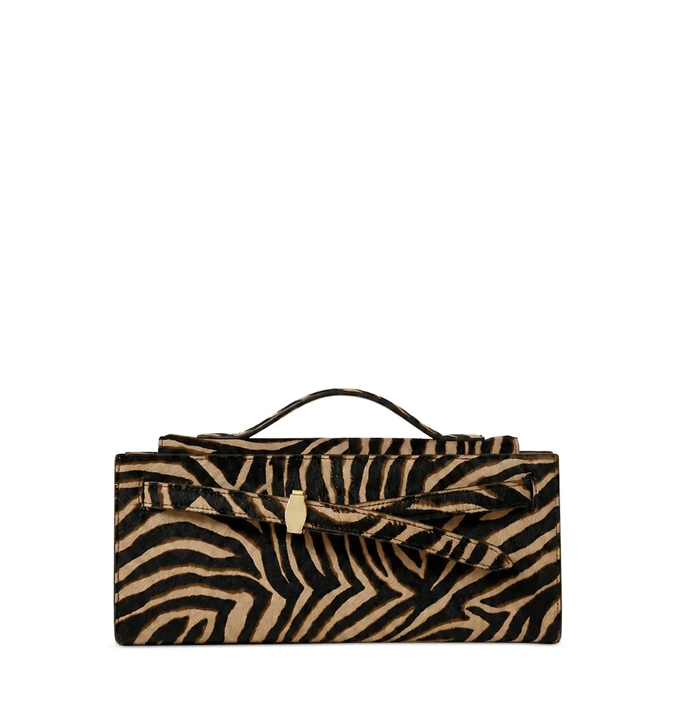 Ziger Calf Hair Top Handle Clutch