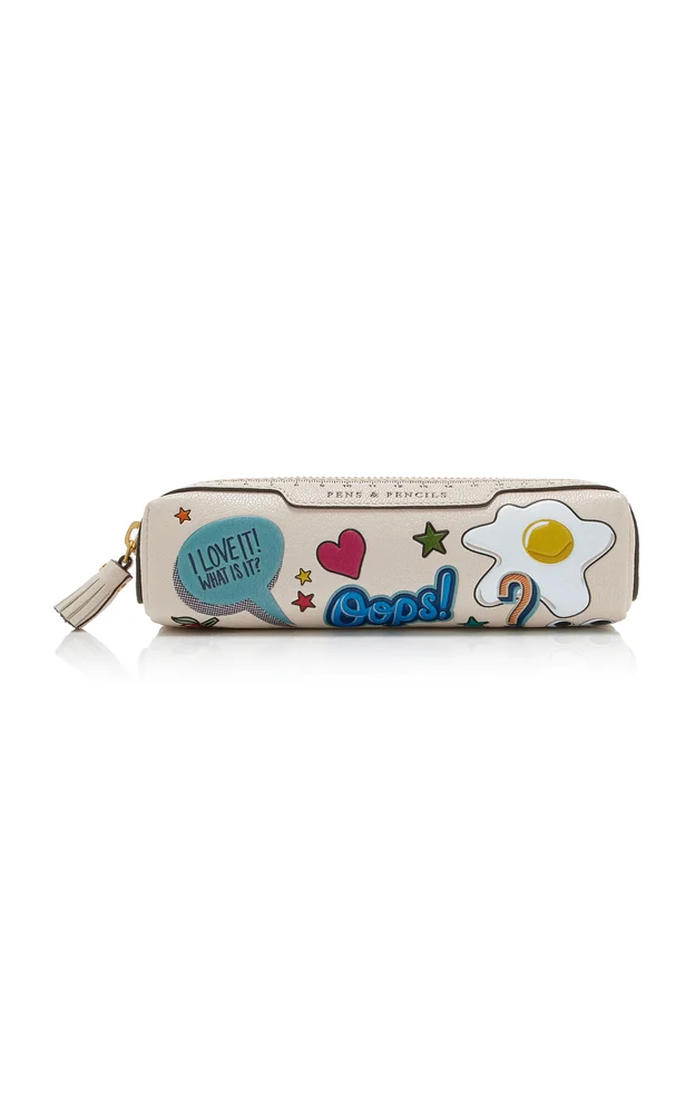 Sticker Leather Pencil Case