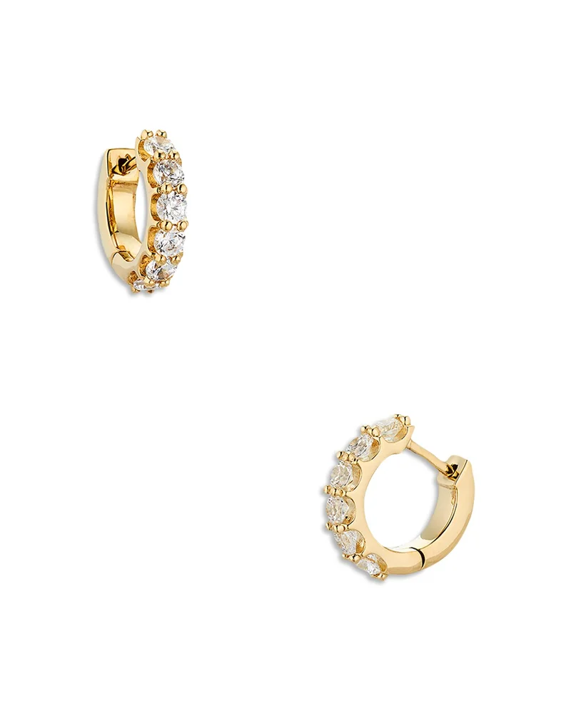 Huggie Hoop Earrings in 18K Gold Plated or Rhodium Plated