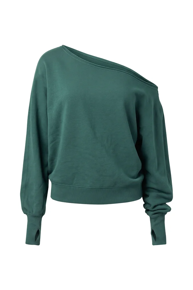 SoftTerry Off Shoulder Sweatshirt