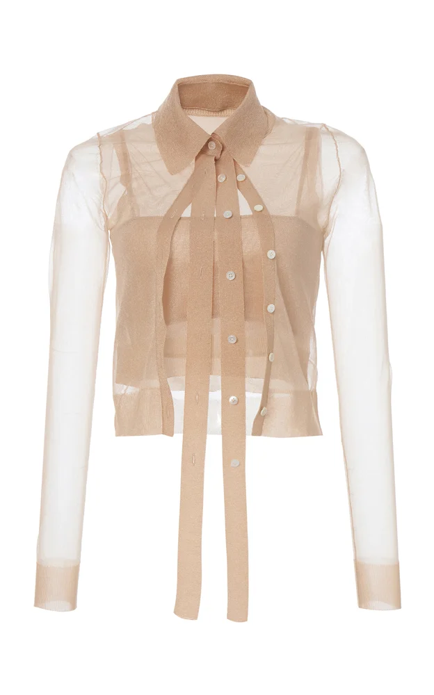 Sheer Chiffon Cardigan and Vest Set