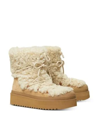 Tory BurchWomen's Mellow Shearling Embellished Ankle Boots