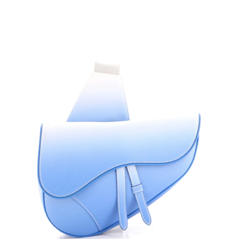 Dior Saddle Crossbody Bag Ombre Leather, Blue