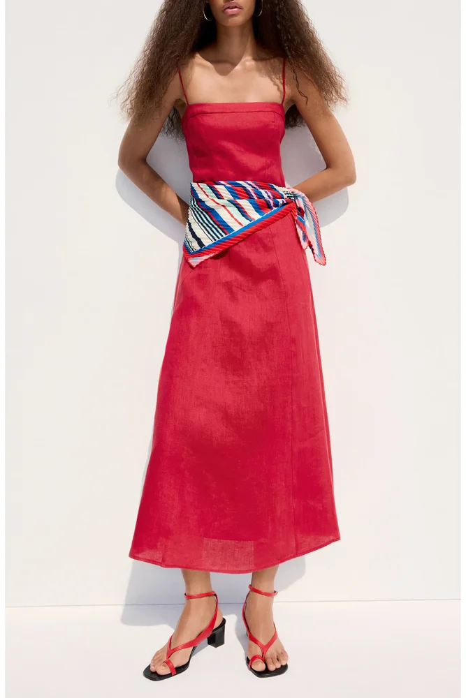 A-Line Linen Dress