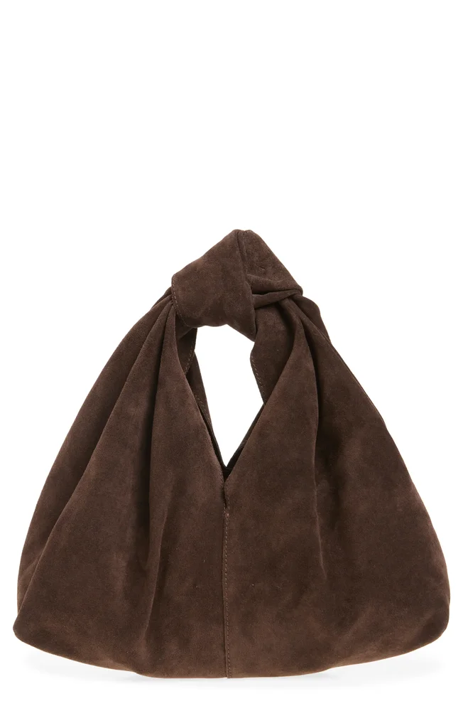 Helga Suede Knot Top Handle Bag
