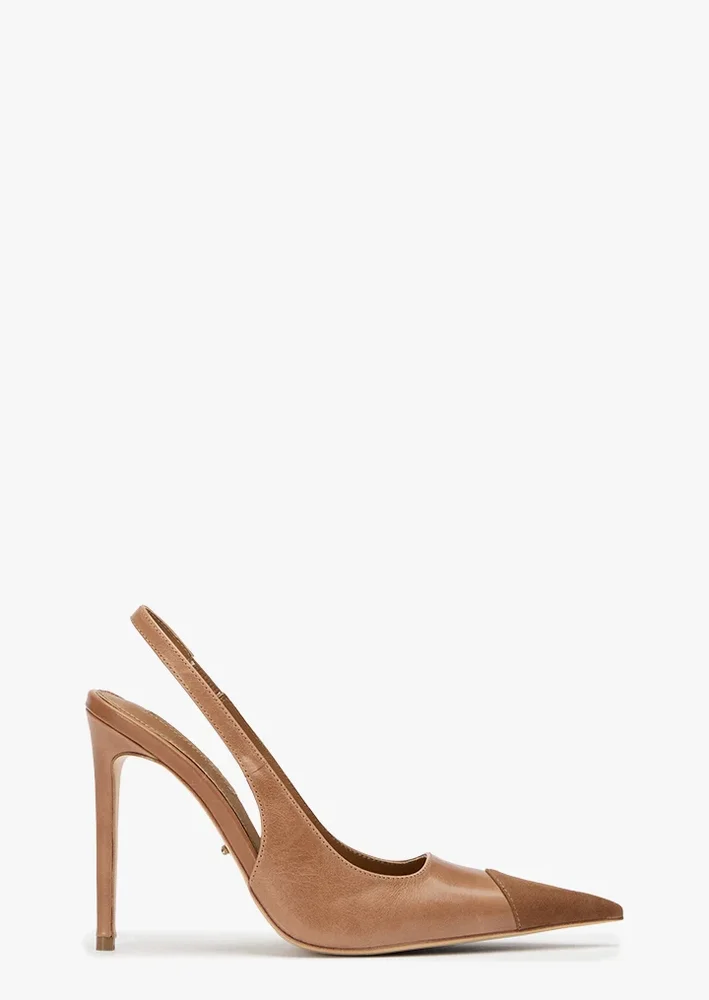 Emily Tan Vintage/Taupe (Slingback Stiletto Pump)