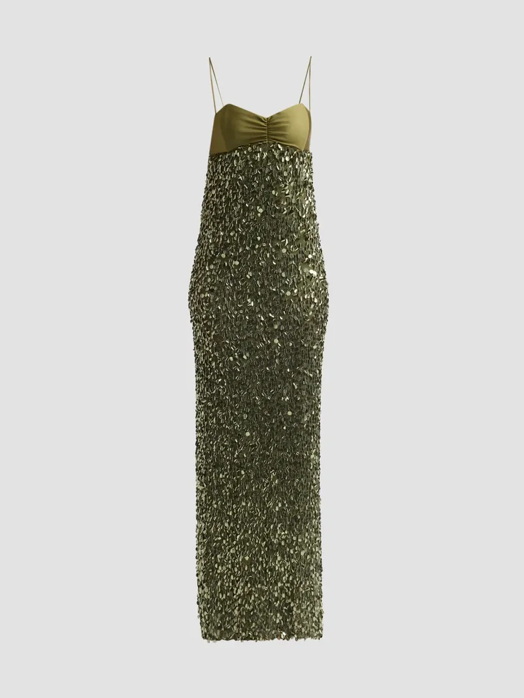 Berri Jersey Sequined Maxi Dress