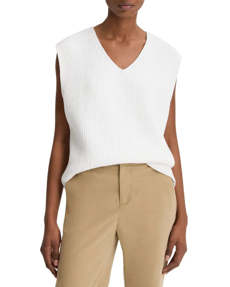 Relaxed V Neck Knit Vest