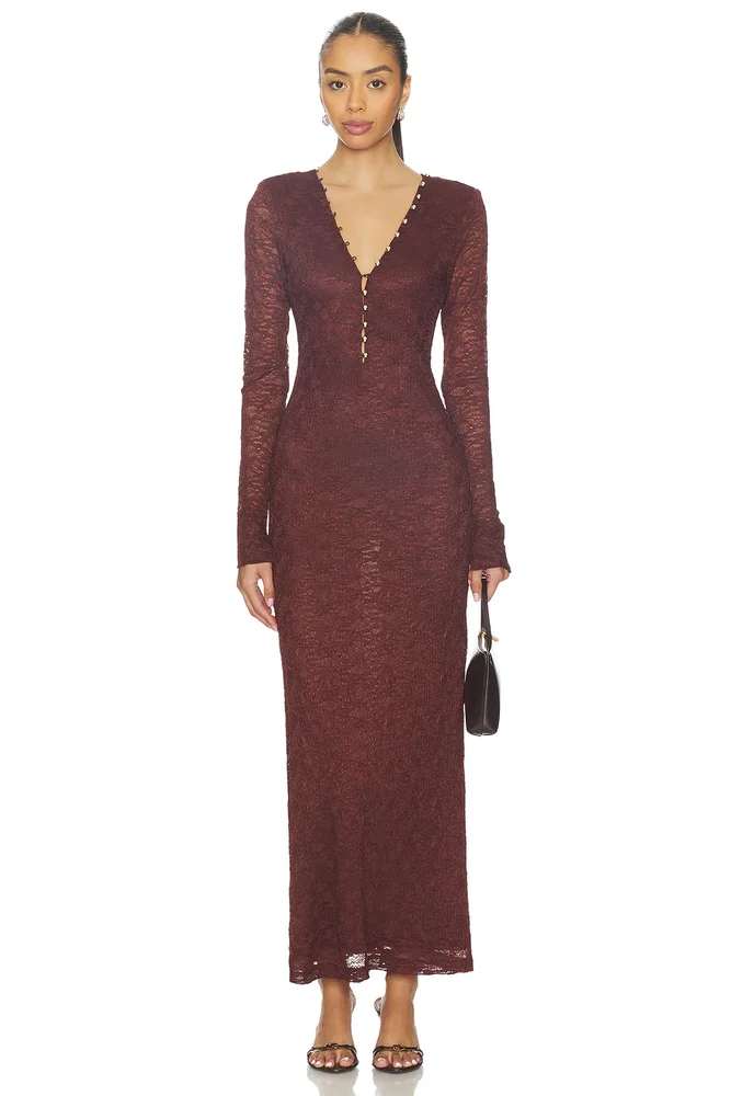 Zenia Long Sleeve Midi Dress