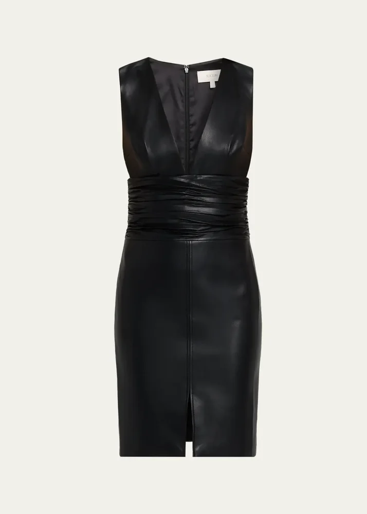 Dash Plunging Ruched Bodycon Mini Dress