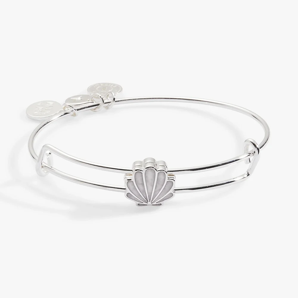 Mother of Pearl Scallop Shell Slider Bangle