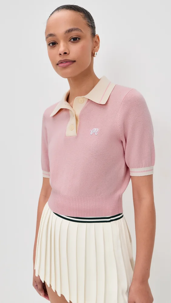 Mikayla Wool Knit Polo Pull Over