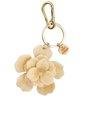 Handmade Origami Gardenia Flower Bag Charm + Keychain