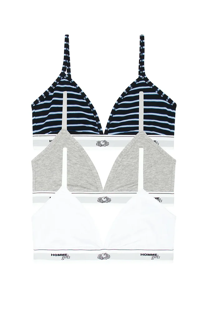 x Fruit Of The Loom Triangle Bralette 3-pack